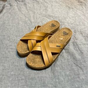 Reef Kaia Cross Women's Sandals Brown Size 10 Casual Summer Comfort